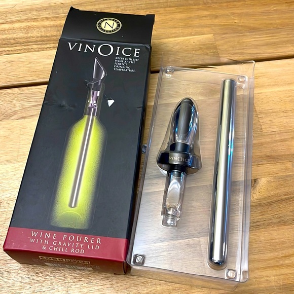 CORKPOPS VINOICE ⭐️ wine pourer &chill rod with extra cooling rod - Picture 3 of 8